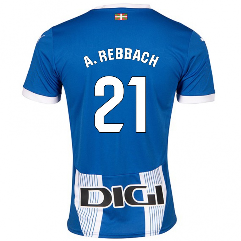 Kandiny Kinderen Abde Rebbach #21 Blauw Thuisshirt Thuistenue 2024/25 T-Shirt België