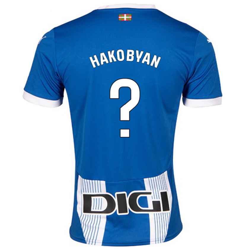 Kandiny Kinderen Andranik Hakobyan #0 Blauw Thuisshirt Thuistenue 2024/25 T-Shirt België