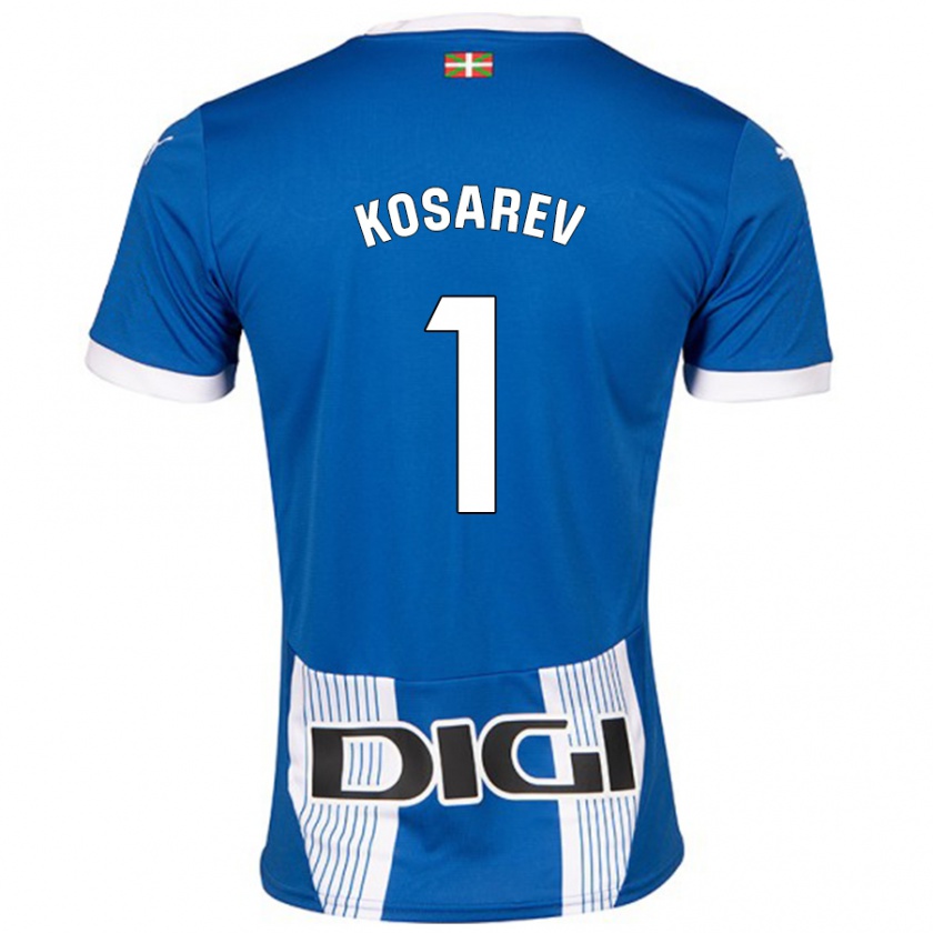 Kandiny Niño Camiseta Oleksandr Kosarev #1 Azul 1ª Equipación 2024/25 La Camisa