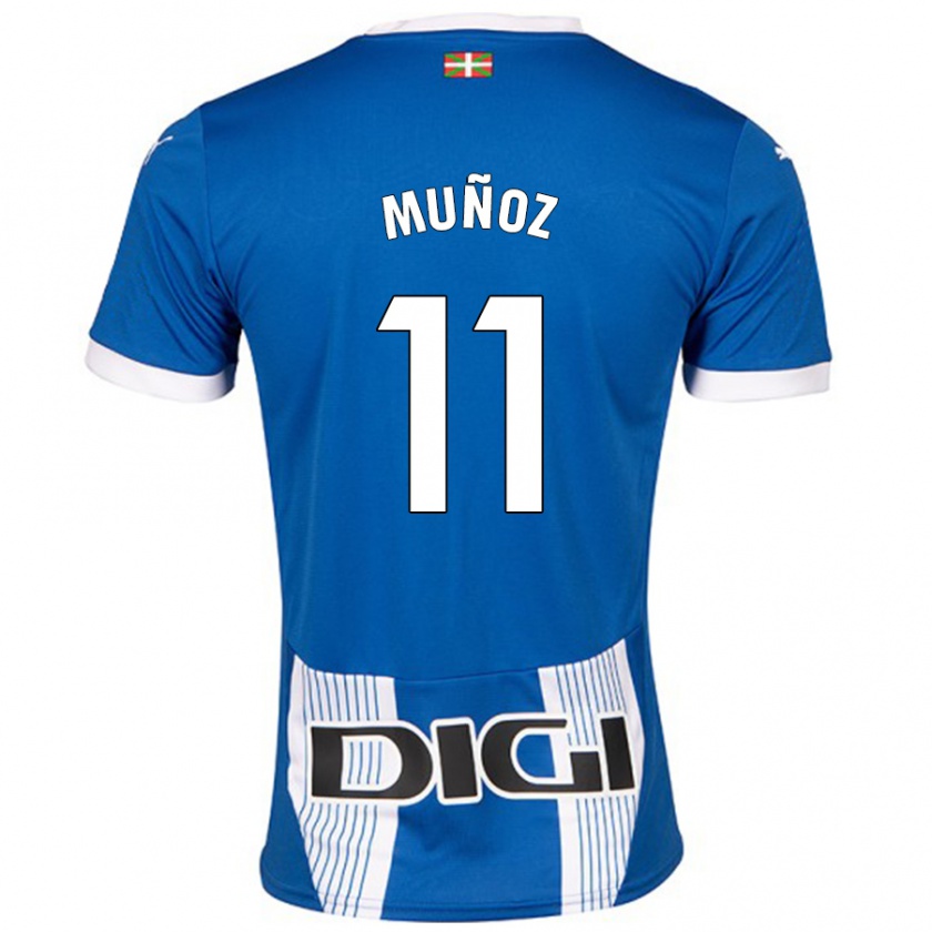 Kandiny Kinderen Egoitz Muñoz #11 Blauw Thuisshirt Thuistenue 2024/25 T-Shirt België