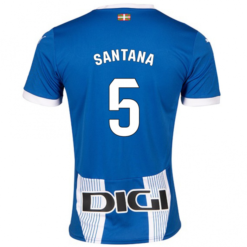 Kandiny Niño Camiseta Vanesa Santana #5 Azul 1ª Equipación 2024/25 La Camisa