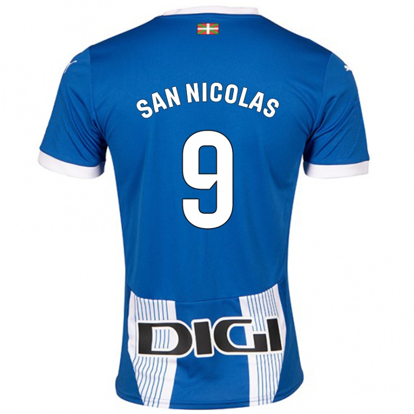 Kandiny Niño Camiseta Olga San Nicolás #9 Azul 1ª Equipación 2024/25 La Camisa