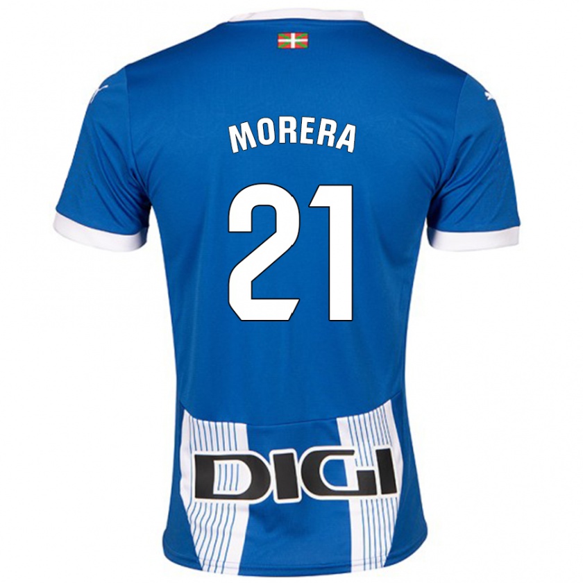 Kandiny Niño Camiseta Carla Morera #21 Azul 1ª Equipación 2024/25 La Camisa