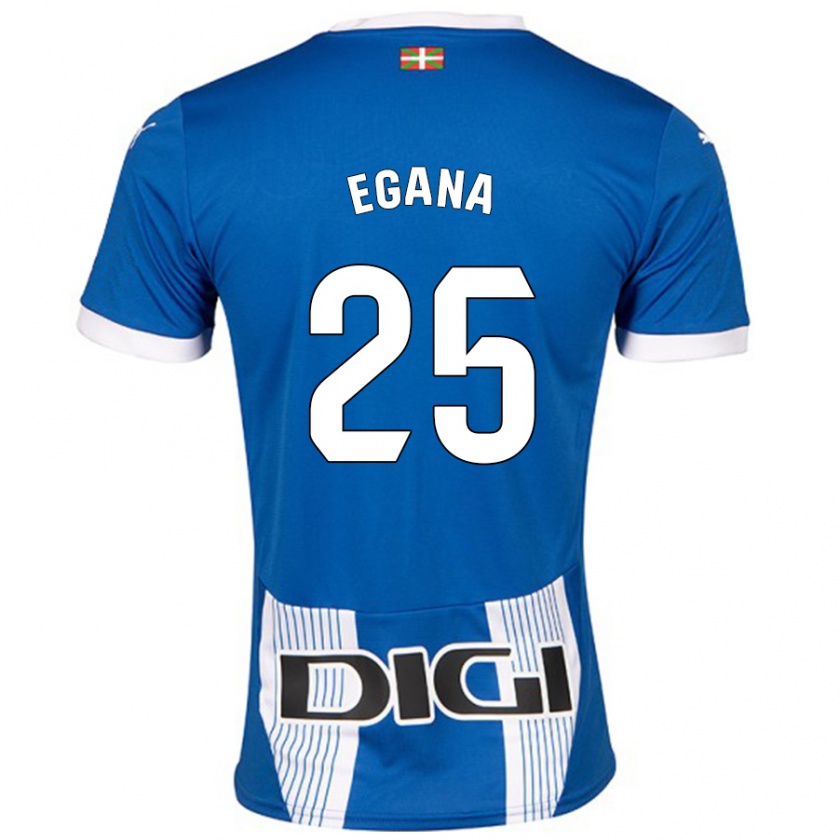 Kandiny Kinderen Eider Egaña #25 Blauw Thuisshirt Thuistenue 2024/25 T-Shirt België