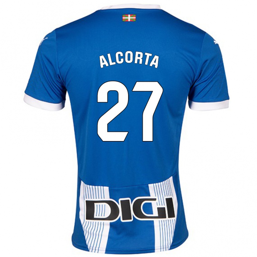 Kandiny Niño Camiseta Alaitz Alcorta #27 Azul 1ª Equipación 2024/25 La Camisa