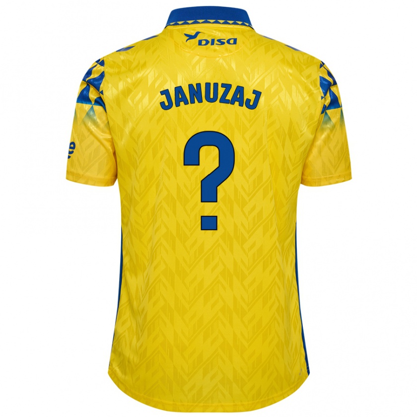 Kandiny Niño Camiseta Adnan Januzaj #0 Amarillo Azul 1ª Equipación 2024/25 La Camisa