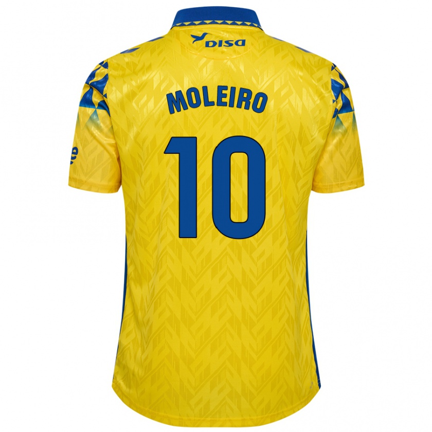 Kandiny Niño Camiseta Alberto Moleiro #10 Amarillo Azul 1ª Equipación 2024/25 La Camisa