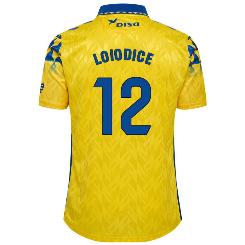 Kandiny Bambino Maglia Enzo Loiodice #12 Giallo Blu Kit Gara Home 2024/25 Maglietta