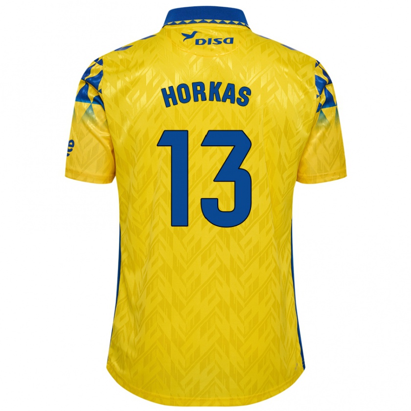 Kandiny Niño Camiseta Dinko Horkas #13 Amarillo Azul 1ª Equipación 2024/25 La Camisa México