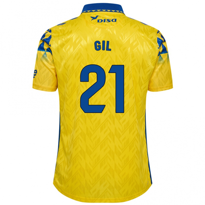 Kandiny Niño Camiseta Iván Gil #21 Amarillo Azul 1ª Equipación 2024/25 La Camisa México