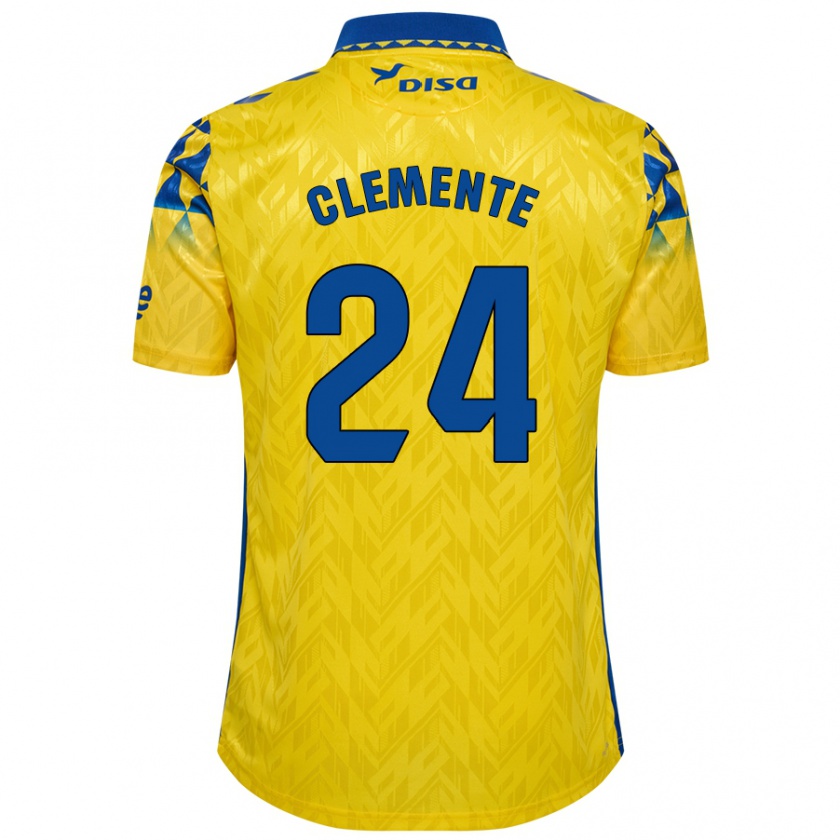 Kandiny Niño Camiseta Enrique Clemente #24 Amarillo Azul 1ª Equipación 2024/25 La Camisa México