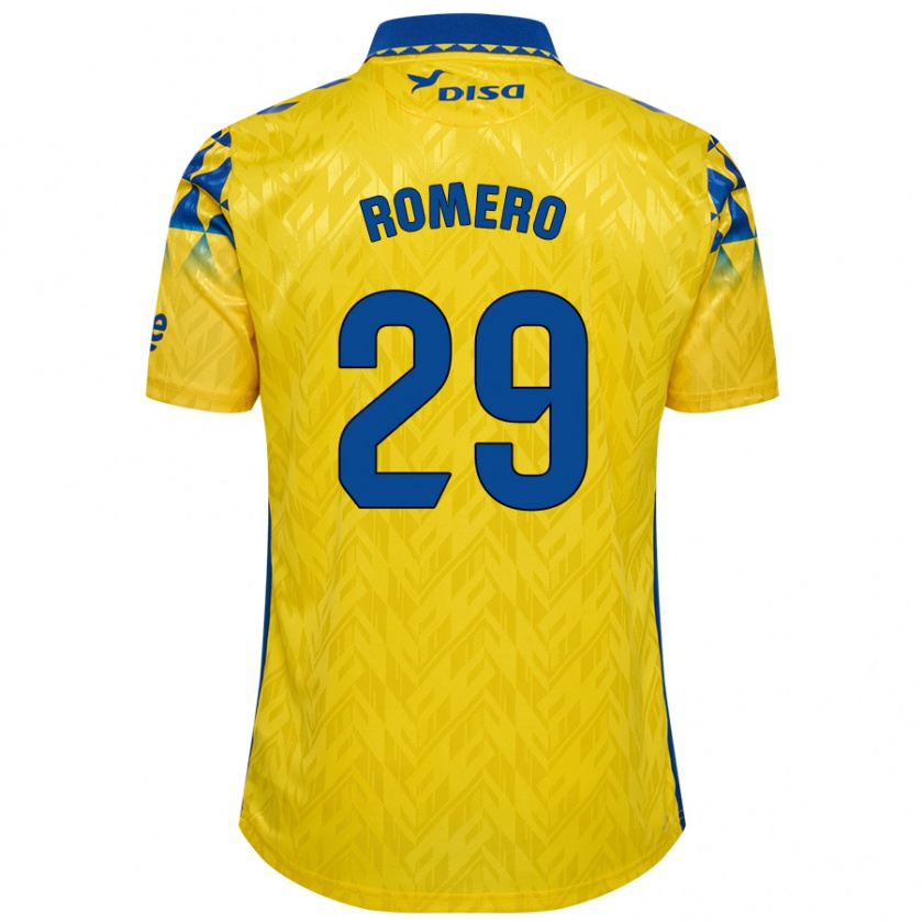 Kandiny Kinder Elías Romero #29 Gelb Blau Heimtrikot Trikot 2024/25 T-Shirt Österreich