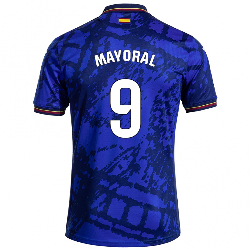 Kandiny Kinder Borja Mayoral #9 Dunkleres Blau Heimtrikot Trikot 2024/25 T-Shirt Österreich