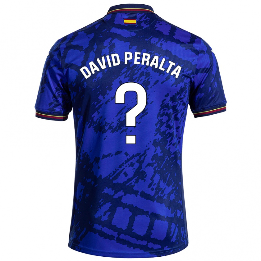 Kandiny Niño Camiseta Juan David Peralta #0 Azul Más Oscuro 1ª Equipación 2024/25 La Camisa