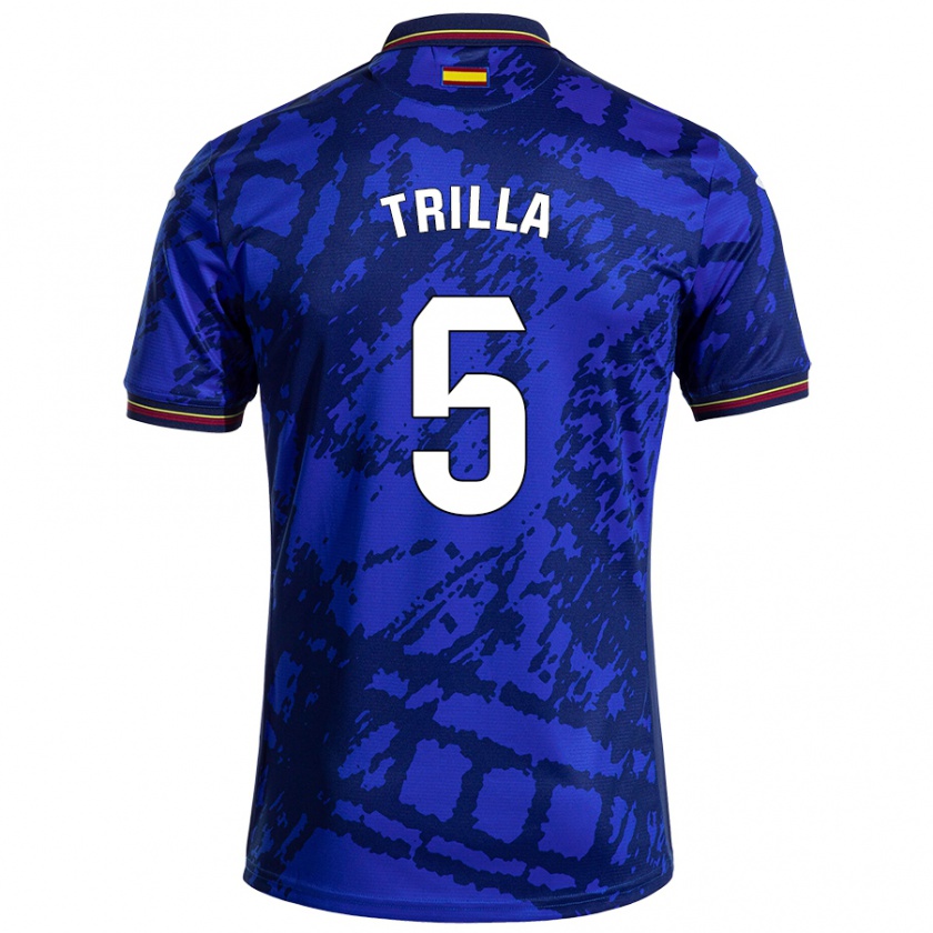 Kandiny Kinder Guillem Trilla #5 Dunkleres Blau Heimtrikot Trikot 2024/25 T-Shirt Österreich