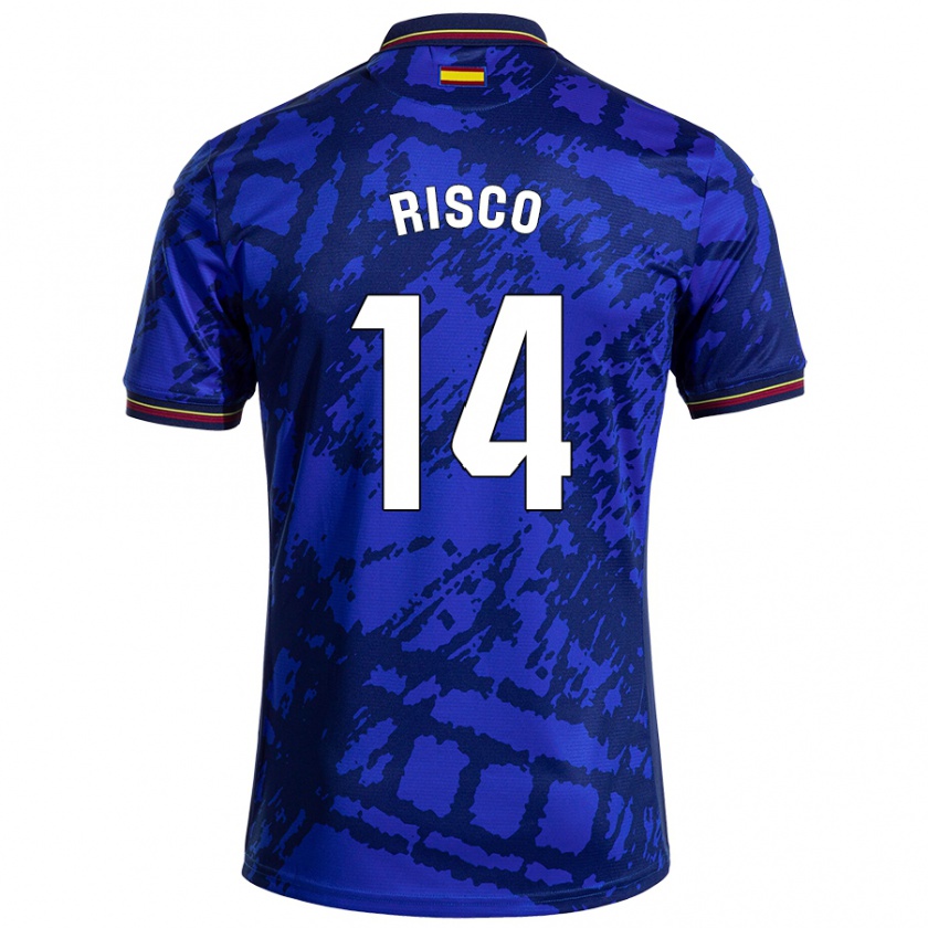 Kandiny Kinder Alberto Risco #14 Dunkleres Blau Heimtrikot Trikot 2024/25 T-Shirt Österreich