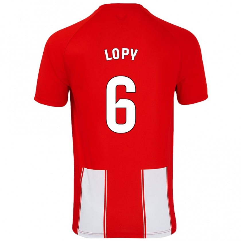 Kandiny Bambino Maglia Dion Lopy #6 Rosso Bianco Kit Gara Home 2024/25 Maglietta