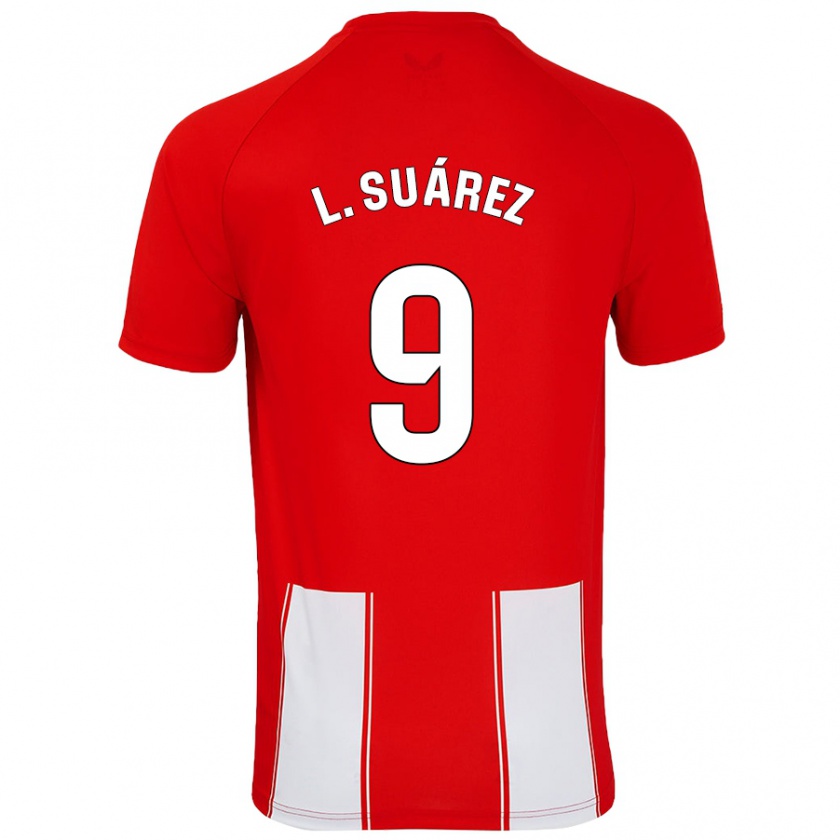 Kandiny Kinder Luis Suárez #9 Rot Weiß Heimtrikot Trikot 2024/25 T-Shirt Österreich