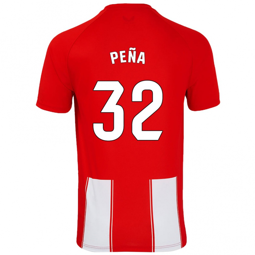 Kandiny Kinder Marcos Peña #32 Rot Weiß Heimtrikot Trikot 2024/25 T-Shirt Österreich