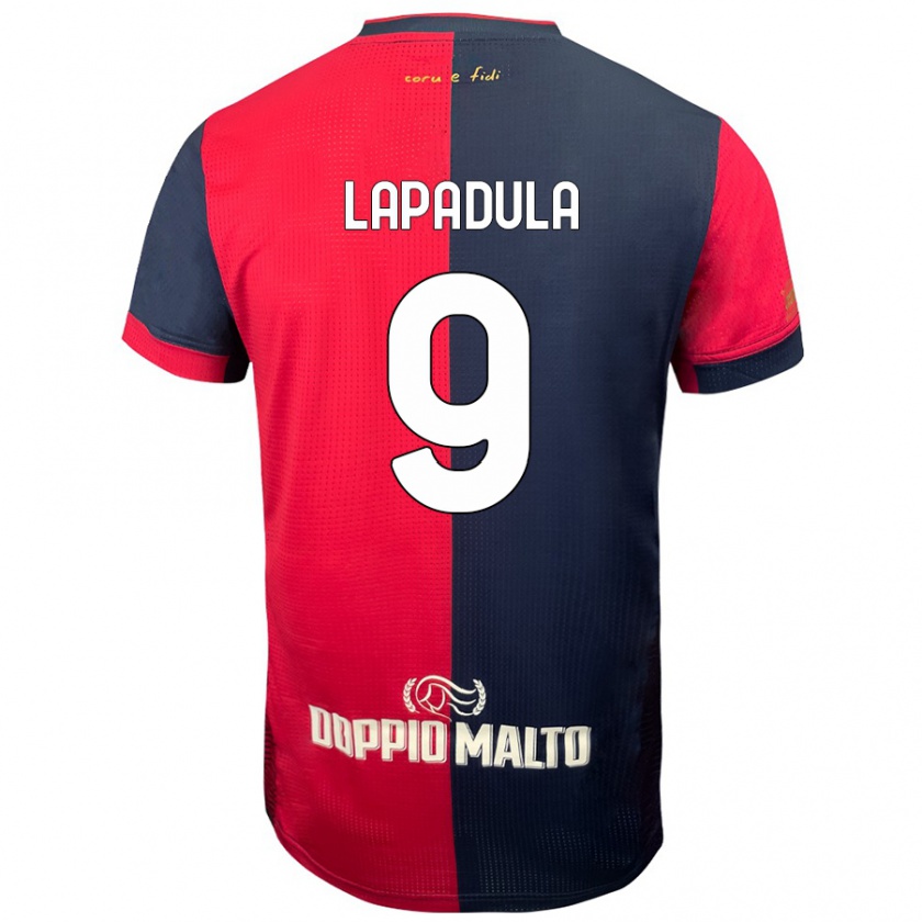 Kandiny Criança Camisola Gianluca Lapadula #9 Azul Vermelho Escuro Principal 2024/25 Camisa Brasil