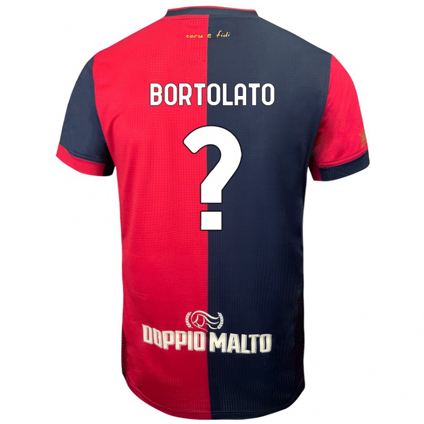 KandinyキッズFilippo Bortolato#0赤 濃い青ホームシャツ2024/25ジャージーユニフォーム