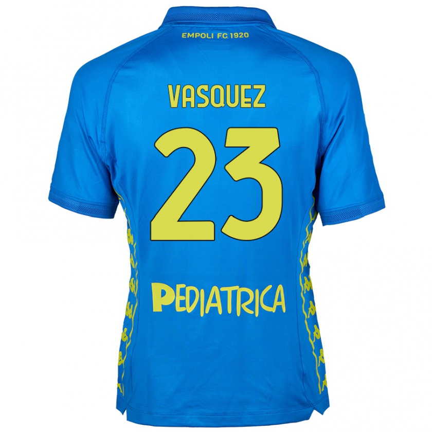 Kandiny Niño Camiseta Devis Vásquez #23 Azul 1ª Equipación 2024/25 La Camisa