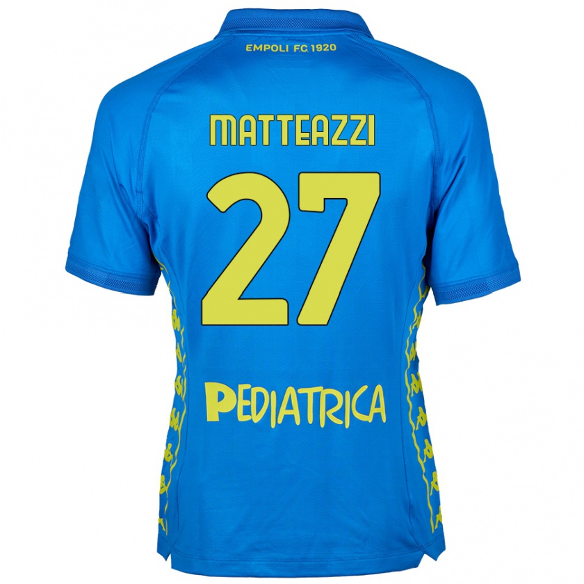 Kandiny Criança Camisola Ernesto Matteazzi #27 Azul Principal 2024/25 Camisa Brasil