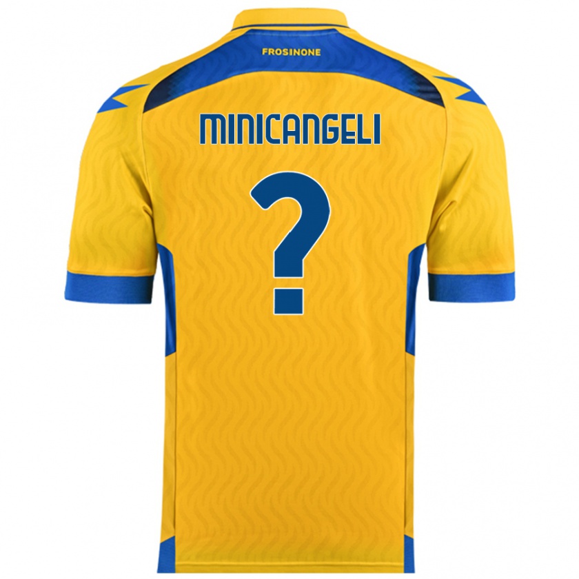 Kandiny Kinderen Francesco Minicangeli #0 Geel Thuisshirt Thuistenue 2024/25 T-Shirt België