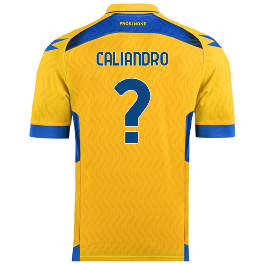 Kandiny Bambino Maglia Stanislao Caliandro #0 Giallo Kit Gara Home 2024/25 Maglietta