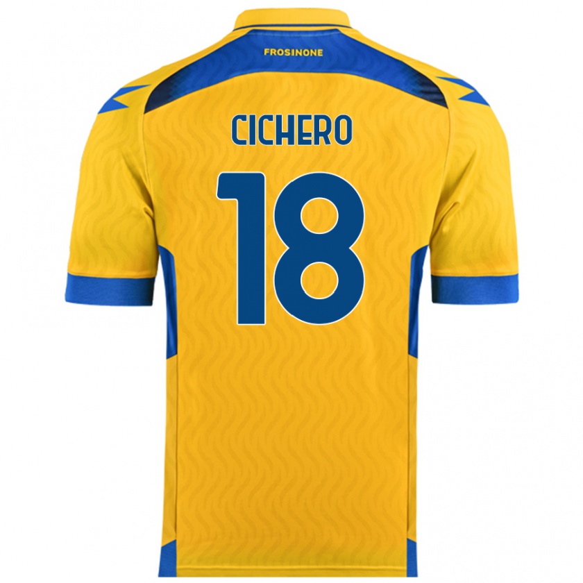 Kandiny Bambino Maglia Alejandro Cichero #18 Giallo Kit Gara Home 2024/25 Maglietta