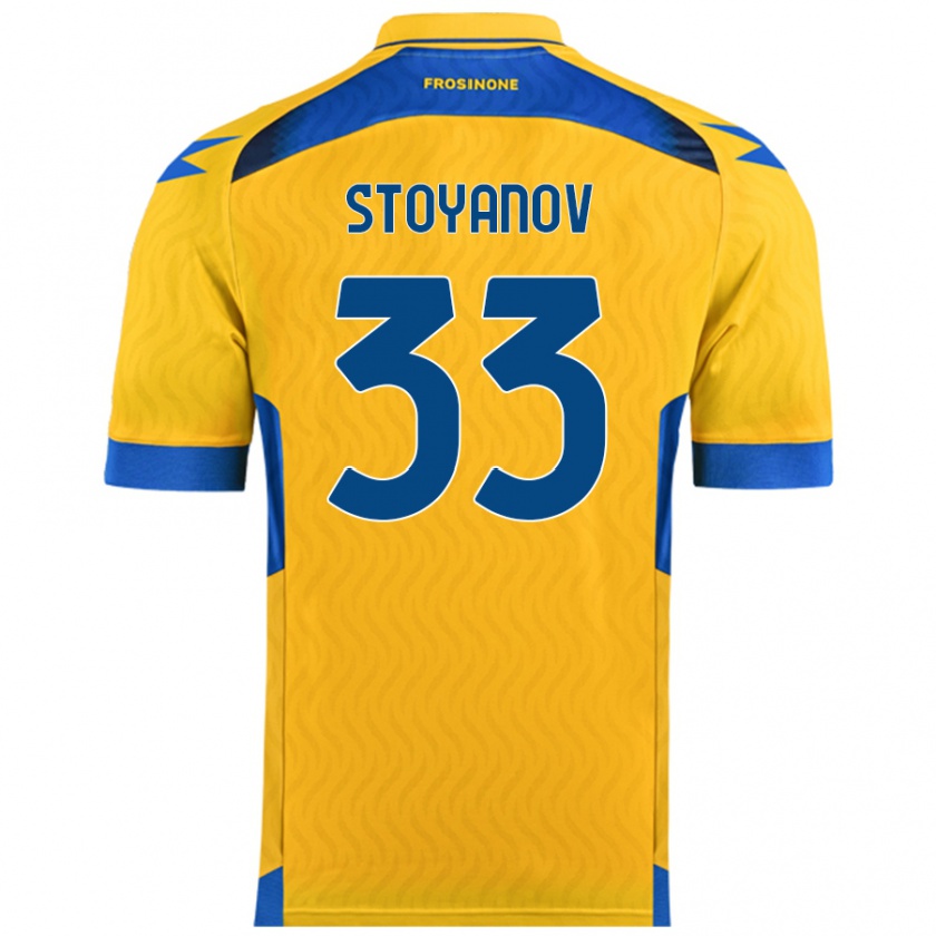 KandinyキッズSteliyan Stoyanov#33黄ホームシャツ2024/25ジャージーユニフォーム