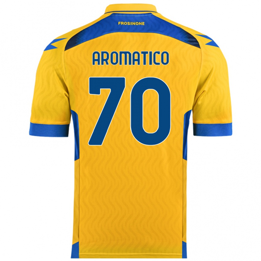 KandinyキッズRaul Aromatico#70黄ホームシャツ2024/25ジャージーユニフォーム