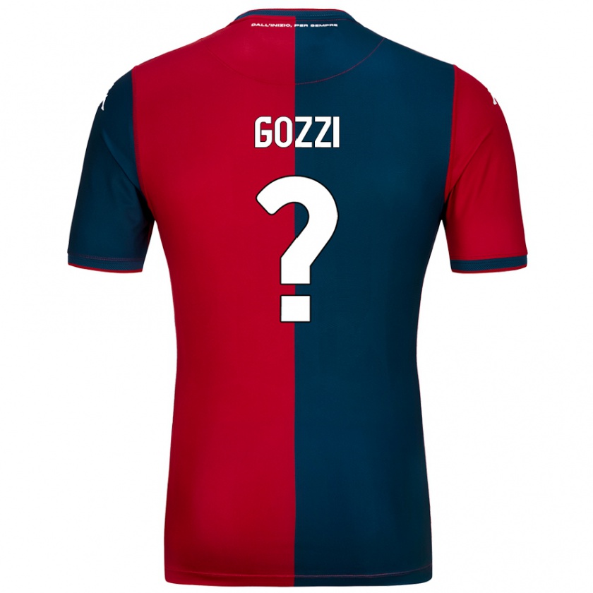 Kandiny Bambino Maglia Paolo Gozzi #0 Rosso Blu Scuro Kit Gara Home 2024/25 Maglietta