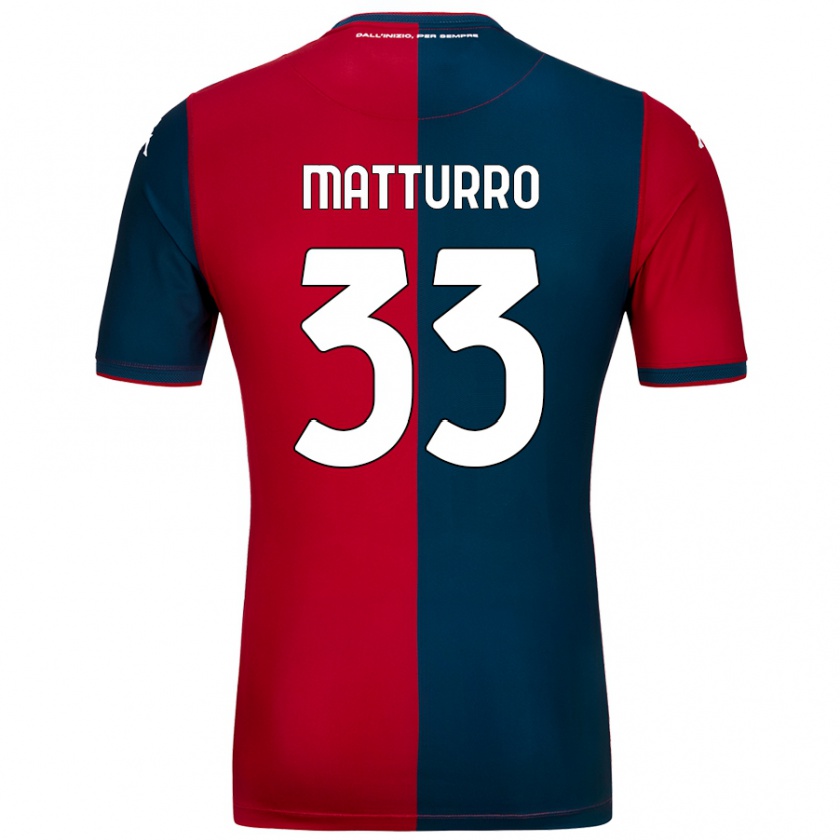 Kandiny Kinder Alan Matturro #33 Rot Dunkelblau Heimtrikot Trikot 2024/25 T-Shirt Österreich