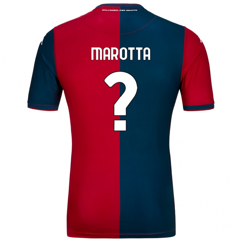 Kandiny Bambino Maglia Francesco Marotta #0 Rosso Blu Scuro Kit Gara Home 2024/25 Maglietta