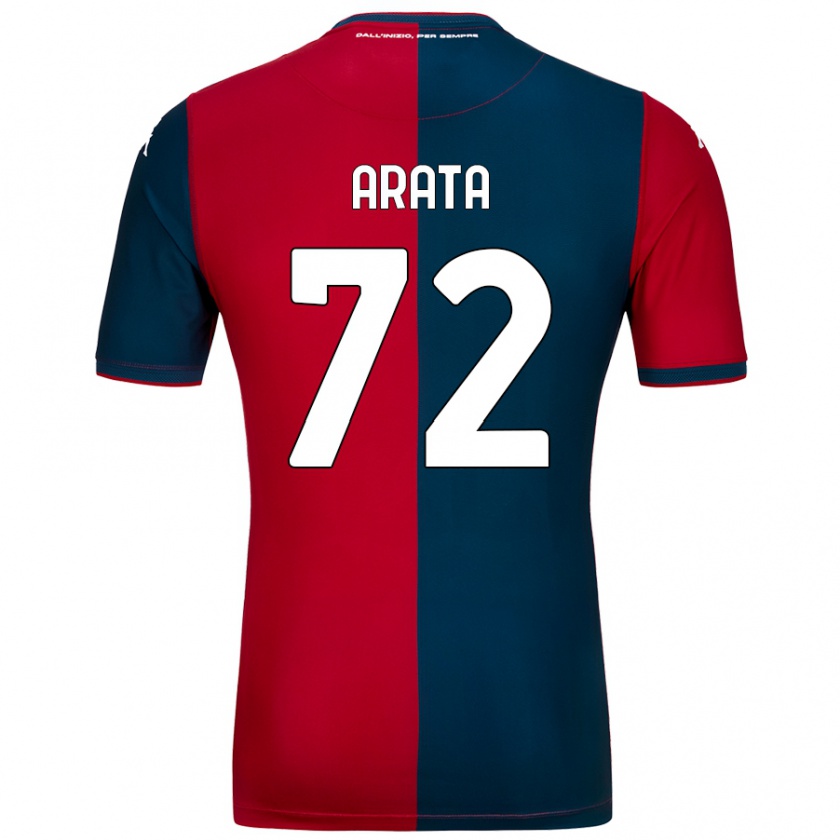 Kandiny Bambino Maglia Stefano Arata #72 Rosso Blu Scuro Kit Gara Home 2024/25 Maglietta