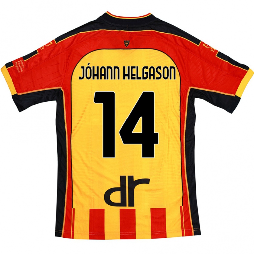 Kandiny Bambino Maglia Thórir Jóhann Helgason #14 Giallo Rosso Kit Gara Home 2024/25 Maglietta