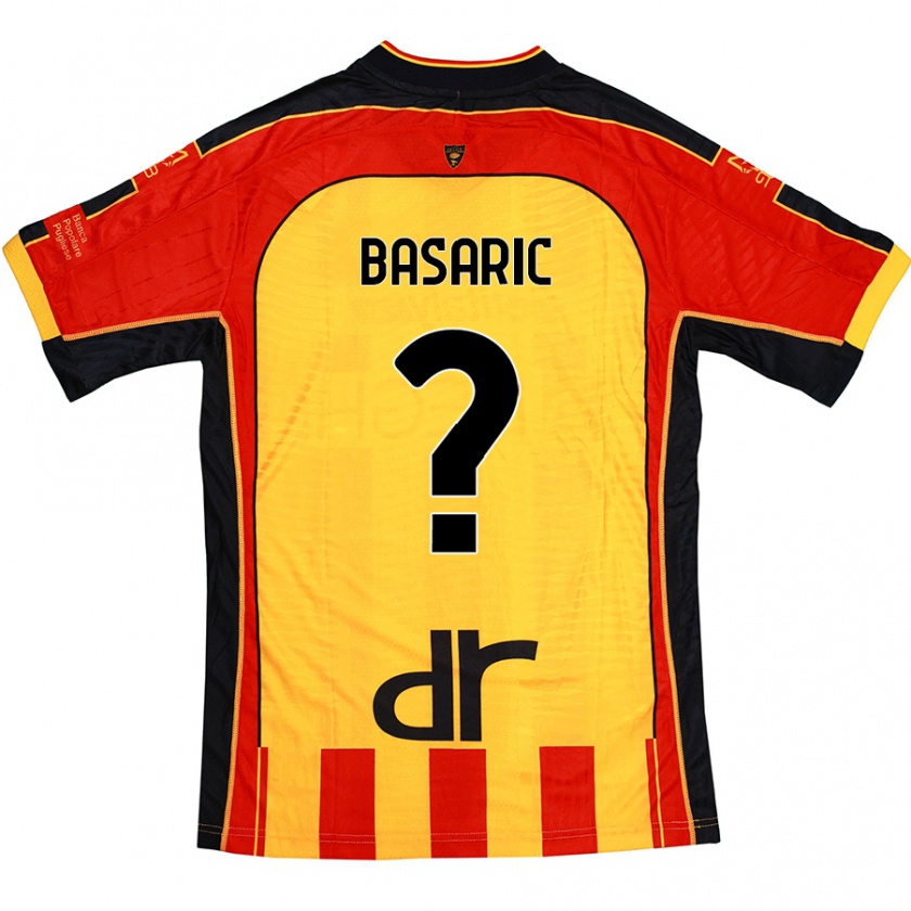 Kandiny Bambino Maglia Ben Basaric #0 Giallo Rosso Kit Gara Home 2024/25 Maglietta