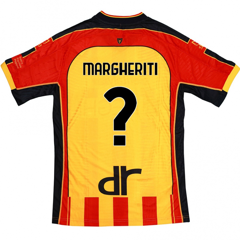 KandinyキッズFilippo Margheriti#0黄 赤ホームシャツ2024/25ジャージーユニフォーム