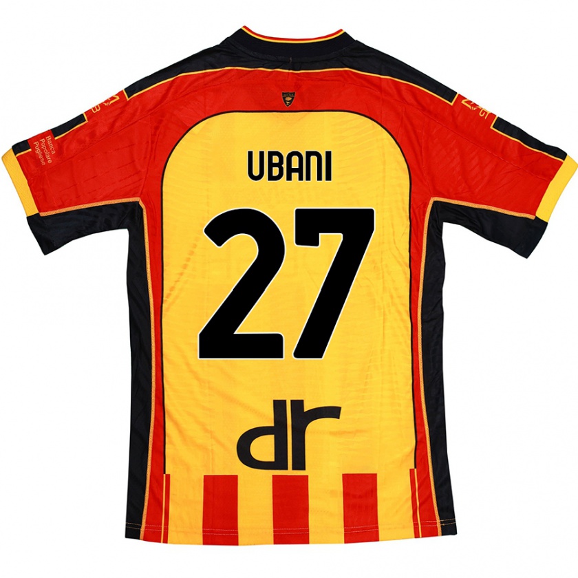 Kandiny Bambino Maglia Marlon Ubani #27 Giallo Rosso Kit Gara Home 2024/25 Maglietta