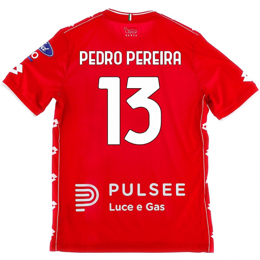 Kandiny Kinderen Pedro Pereira #13 Rood Wit Thuisshirt Thuistenue 2024/25 T-Shirt België