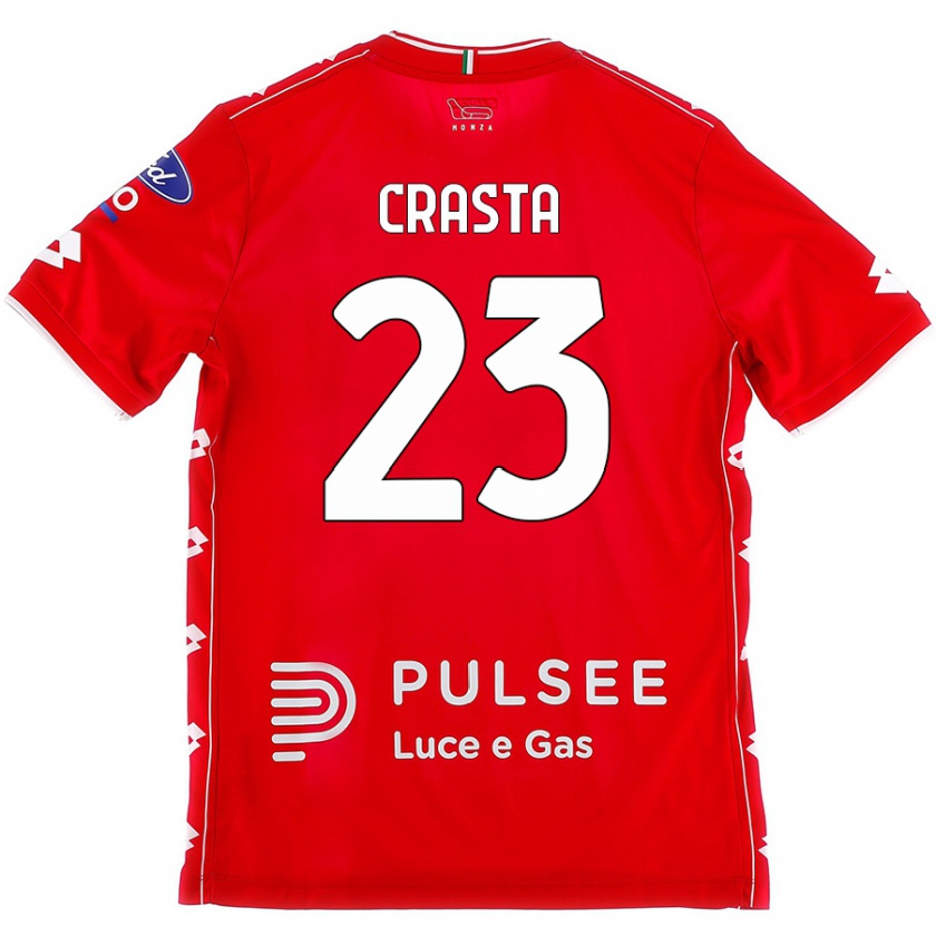 Kandiny Kinderen Mario Crasta #23 Rood Wit Thuisshirt Thuistenue 2024/25 T-Shirt België