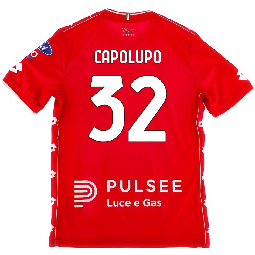 Kandiny Kinder Samuele Capolupo #32 Rot Weiß Heimtrikot Trikot 2024/25 T-Shirt Österreich