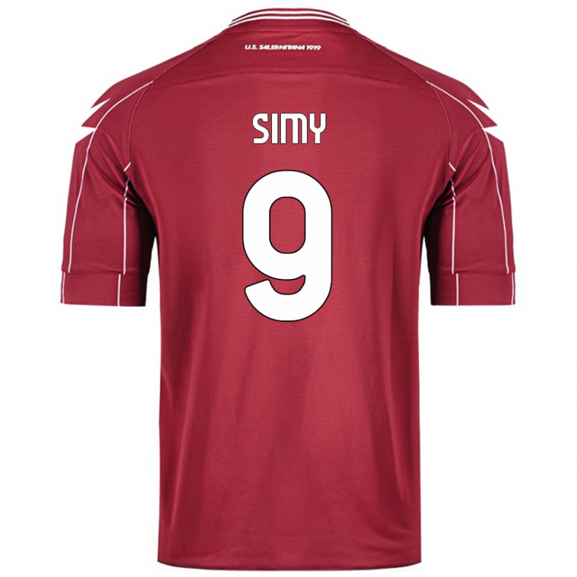 Kandiny Kinderen Simy #9 Bordeauxrood Thuisshirt Thuistenue 2024/25 T-Shirt België