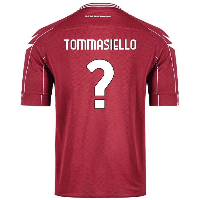 KandinyキッズFrancesco Tommasiello#0ブルゴーニュホームシャツ2024/25ジャージーユニフォーム