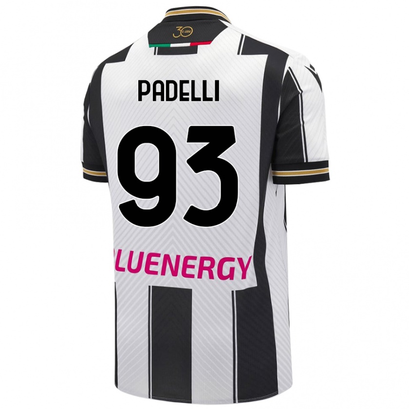 Kandiny Bambino Maglia Daniele Padelli #93 Bianco Nero Kit Gara Home 2024/25 Maglietta