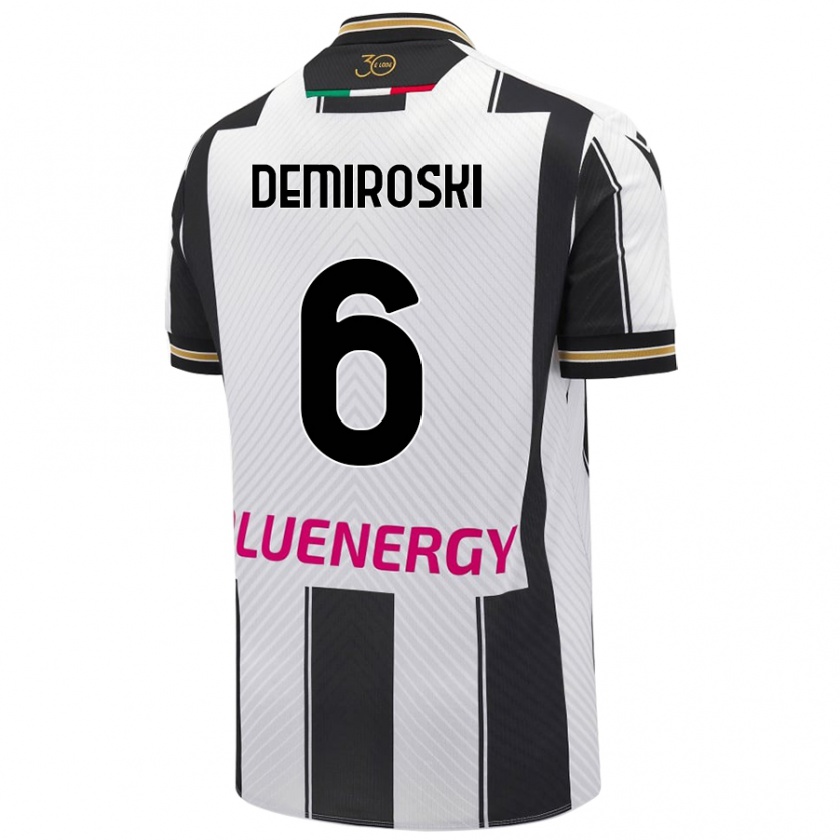 Kandiny Bambino Maglia Shenol Demiroski #6 Bianco Nero Kit Gara Home 2024/25 Maglietta