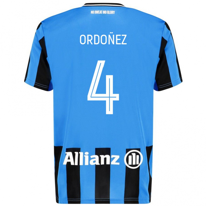 Kandiny Kinder Joel Ordóñez #4 Himmelblau Schwarz Heimtrikot Trikot 2024/25 T-Shirt Österreich