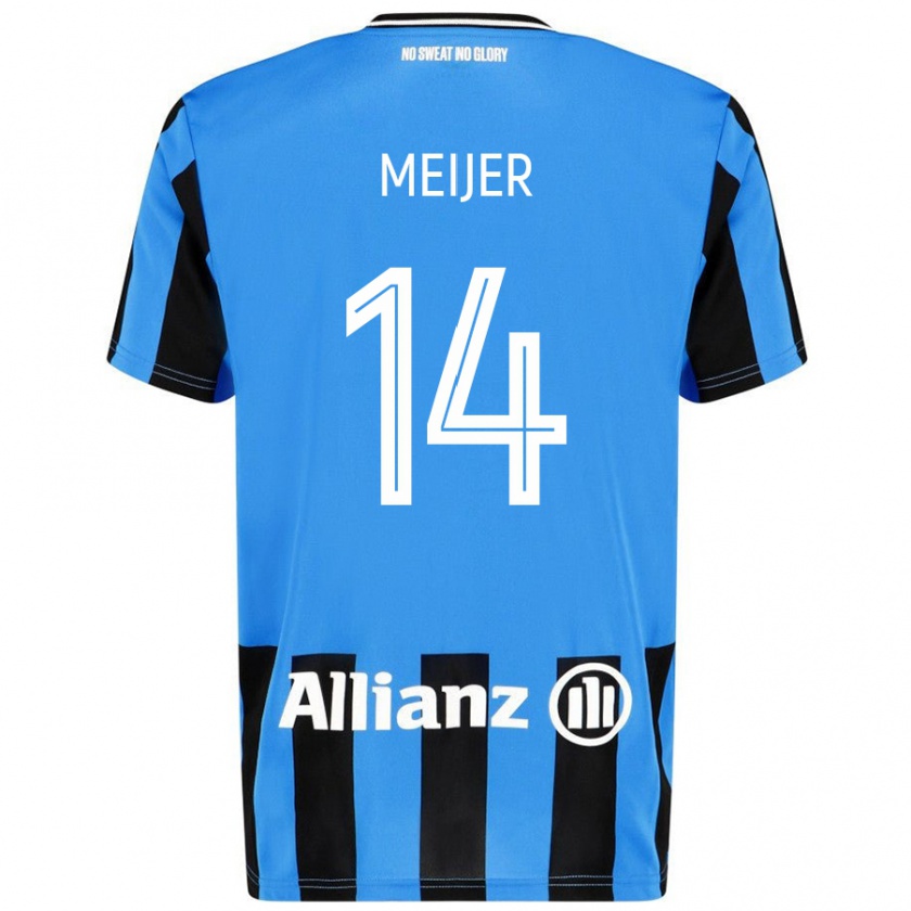 Kandiny Kinder Bjorn Meijer #14 Himmelblau Schwarz Heimtrikot Trikot 2024/25 T-Shirt Österreich