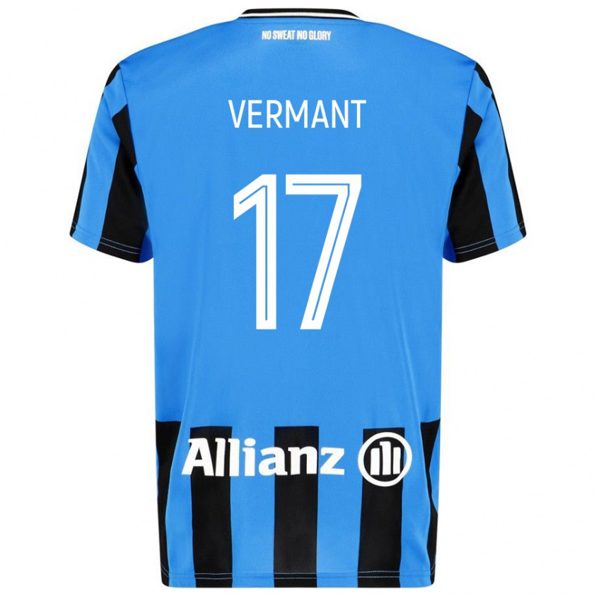 Kandiny Kinder Romeo Vermant #17 Himmelblau Schwarz Heimtrikot Trikot 2024/25 T-Shirt Österreich